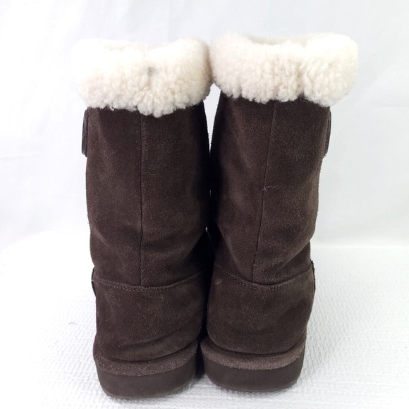Michael Kors Size 10 MK Brown
Suede Leather Winter Boots Sheep
Fur Lined Booties - Picture 4 of 12